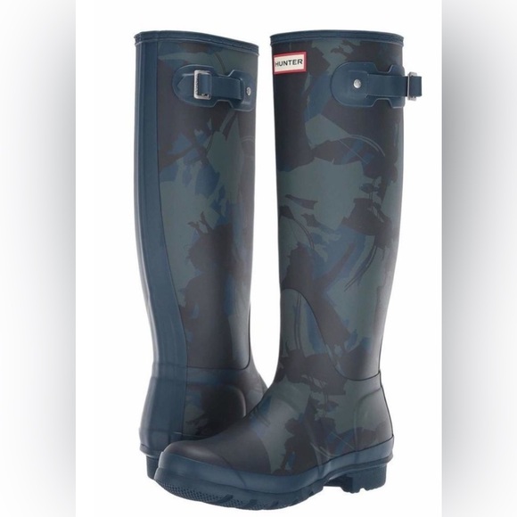 Hunter Shoes - Hunter Disney Mary Poppins Tall Wellington Boots Sz 9 40 EU Camo Blue